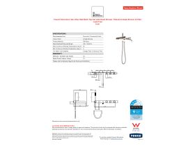 Specification Sheet - Faucet Strommen Vara Disc Wall Bath Tap Set with Handshower Trimset Armada Bronze (3 Star) Lead Free