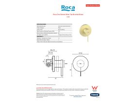 Specification Sheet - Roca Ona Shower Mixer Tap Brushed Brass