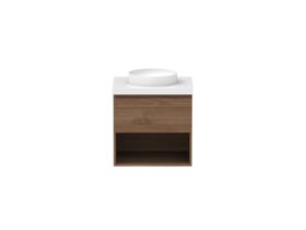 Hero - Posh Domaine 600mm Wall Hung Vanity Unit All-Drawer Open Shelf 50mm Top