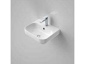 Caroma Luna Wall Basin 1 Taphole with Overflow White