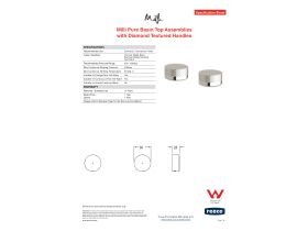 Specification Sheet - Milli Pure Basin Top Assembly Taps with Diamond Textured Handles