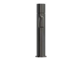 Supporting Image 2 - Mizu Drift Dial Medium Height Basin Mixer Curved Spout Brushed Gunmetal (6 Star) Lead Free
