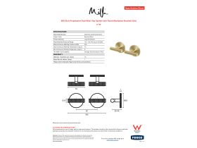 Specification Sheet - Milli Etch Progressive Dual Mixer Tap System with Round Backplate Brushed Gold