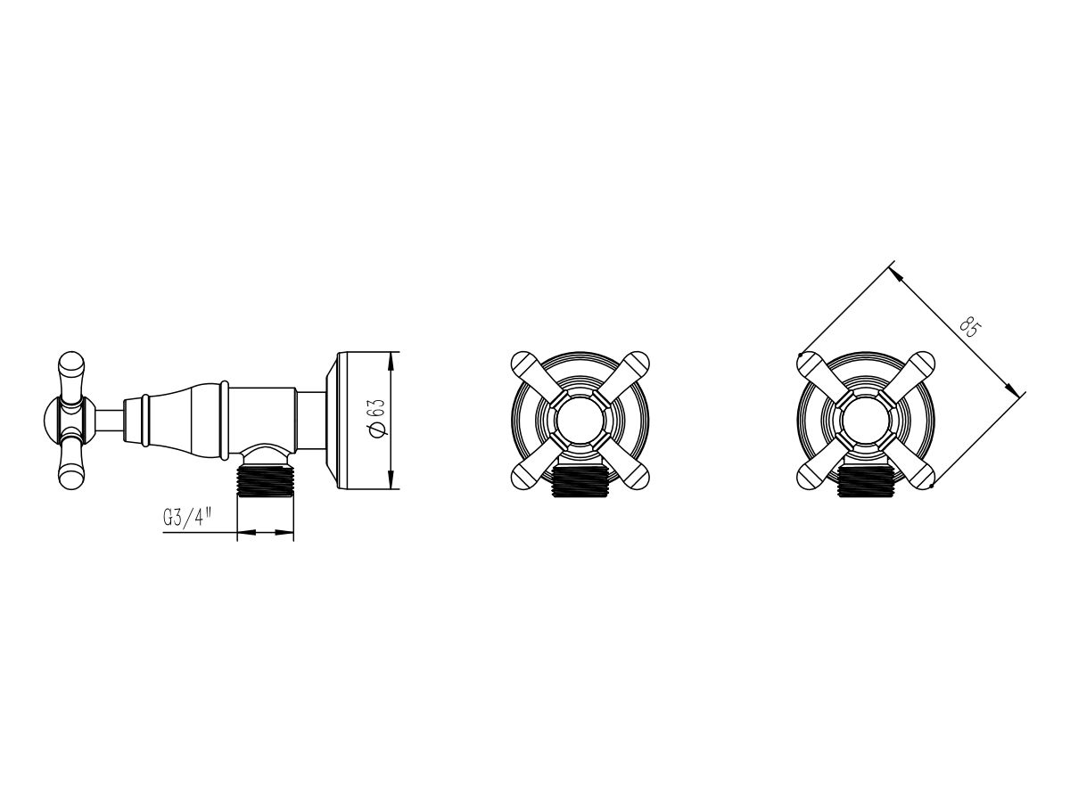 Milli Voir Washing Machine Stops Cross Handle