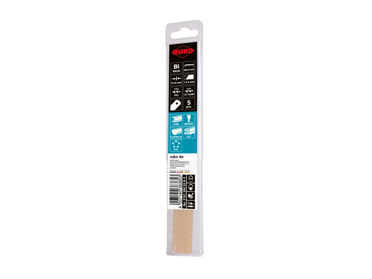 Ruko Hacksaw Blade 300mm X 32t (5 pack)