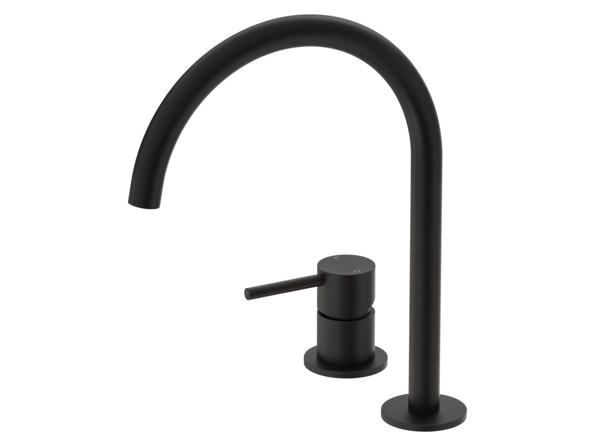 Hero - Mizu Drift Medium Height Hob Mixer Set Matte Black (6 Star) Lead Free