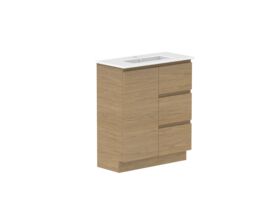Supporting Image - Posh Domaine 750mm Ensuite Floor Mount Vanity Unit Matte White Ceramic Top