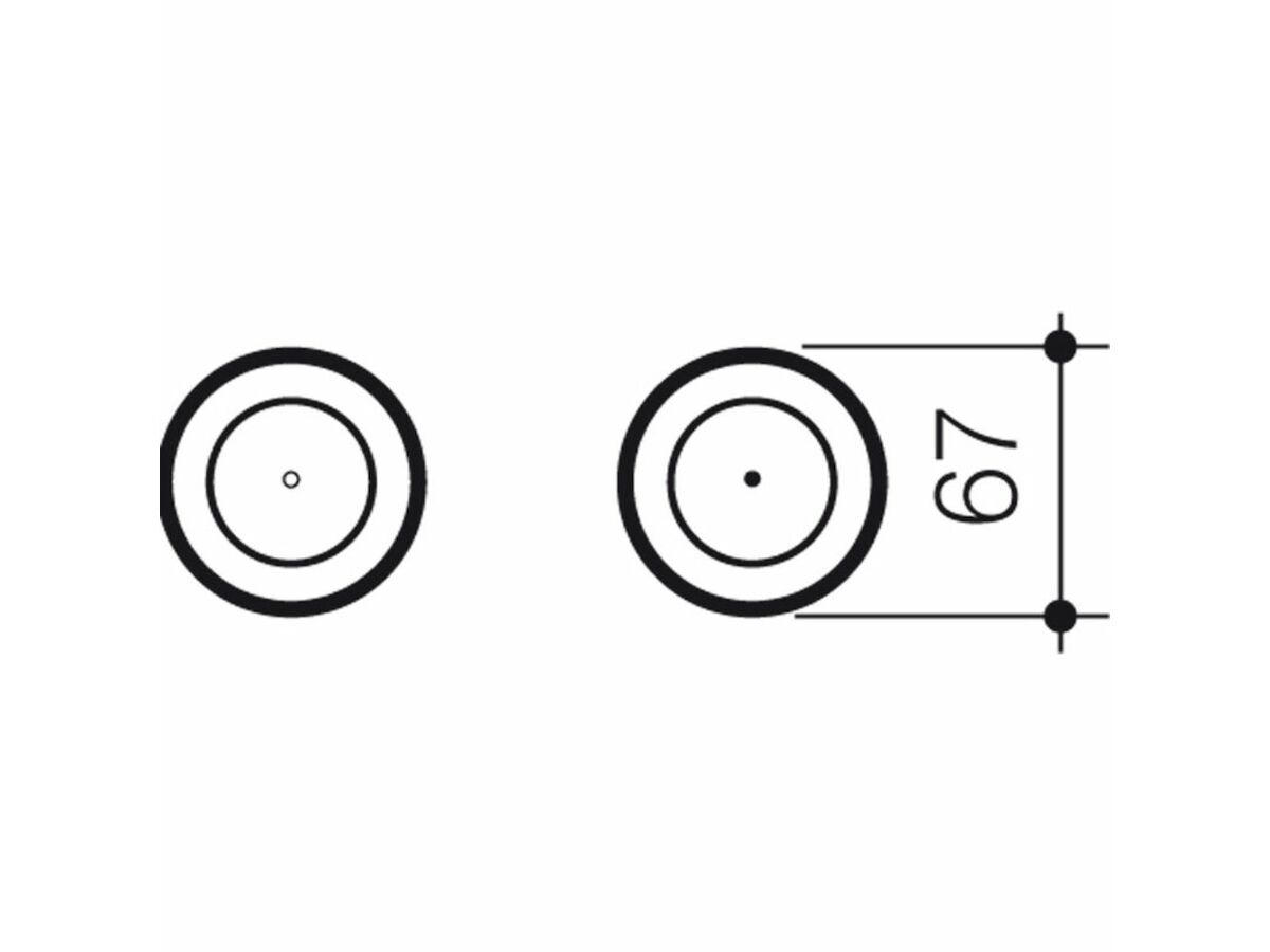 Invisi II Dual Flush Round Custom Button Chrome