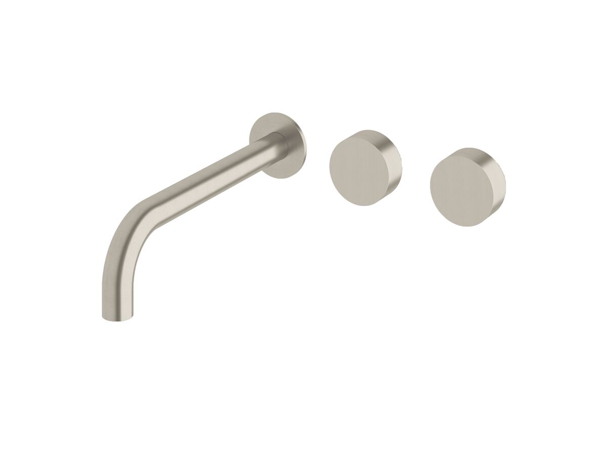 Sussex Pure Wall Basin Hostess System 250mm Right Hand PVD Brushed Nickel (3 Star)