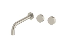 Sussex Pure Wall Basin Hostess System 250mm Right Hand PVD Brushed Nickel (3 Star)