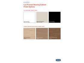 Material, Colour & Finishes - Kado Lux Framed Shaving Cabinets