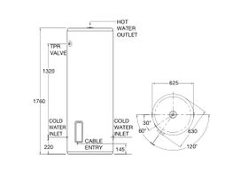 Everhot 315L Stainless Steel Electric Hot Water System