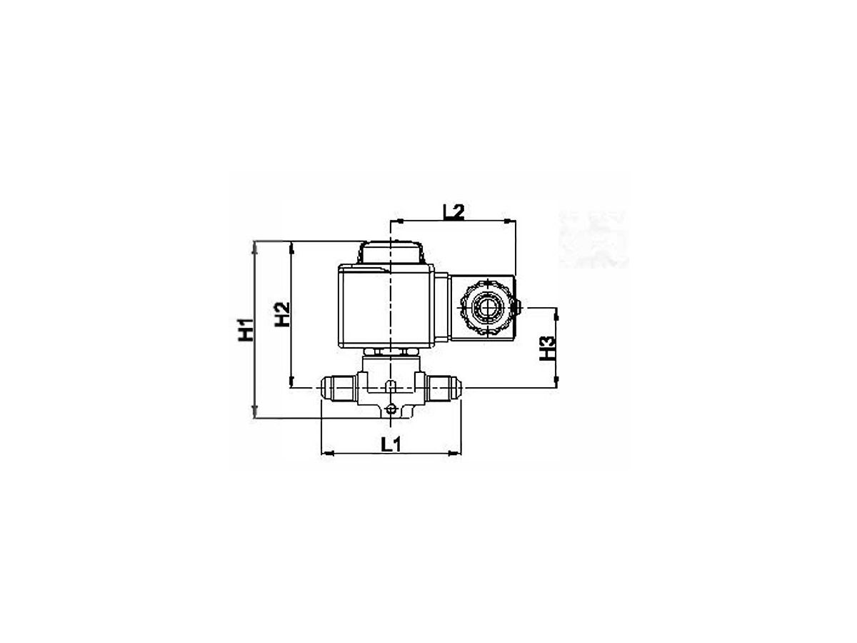 Castel Solenoid Valve 1/4" Flare 1020/2A7
