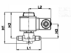 Castel Solenoid Valve 1/4" Flare 1020/2A7