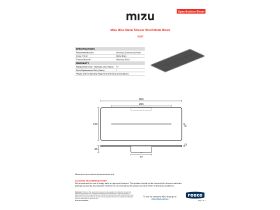 Specification Sheet - Mizu Bloc Metal Shower Shelf Matte Black