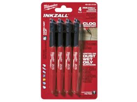 Milwaukee Inkzall Black Markers - Pack of 4