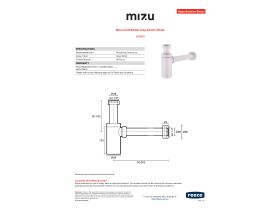 Specification Sheet - Mizu Drift Bottle Trap 40mm White