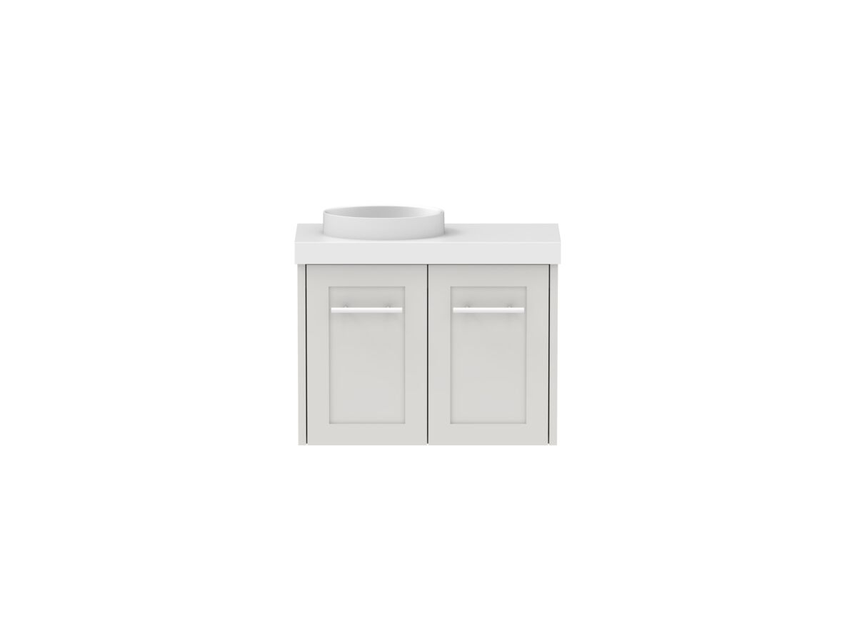 Hero - Kado Lux Petite Vanity Unit Wall Hung 600mm Left Bowl 50mm Top (Basin Included)