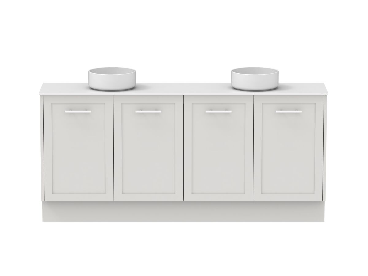 Hero - Kado Lux Ensuite All Door 1800mm Floor Mount Double Basin 12mm Durasein Top