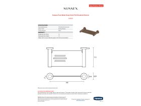Specification Sheet - Sussex Pure Metal Soap Dish PVD Brushed Bronze