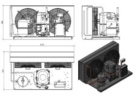 Tecumseh HTA Condensing Unit 4.5HP R404 MHBP TAGT4553ZHR-2