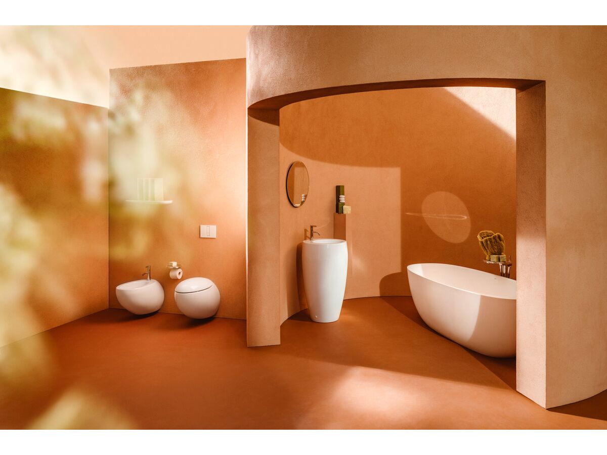 In Situ 2 - LAUFEN Alessi Rimless Wall Hung Pan with Soft Close Seat White (4 Star)