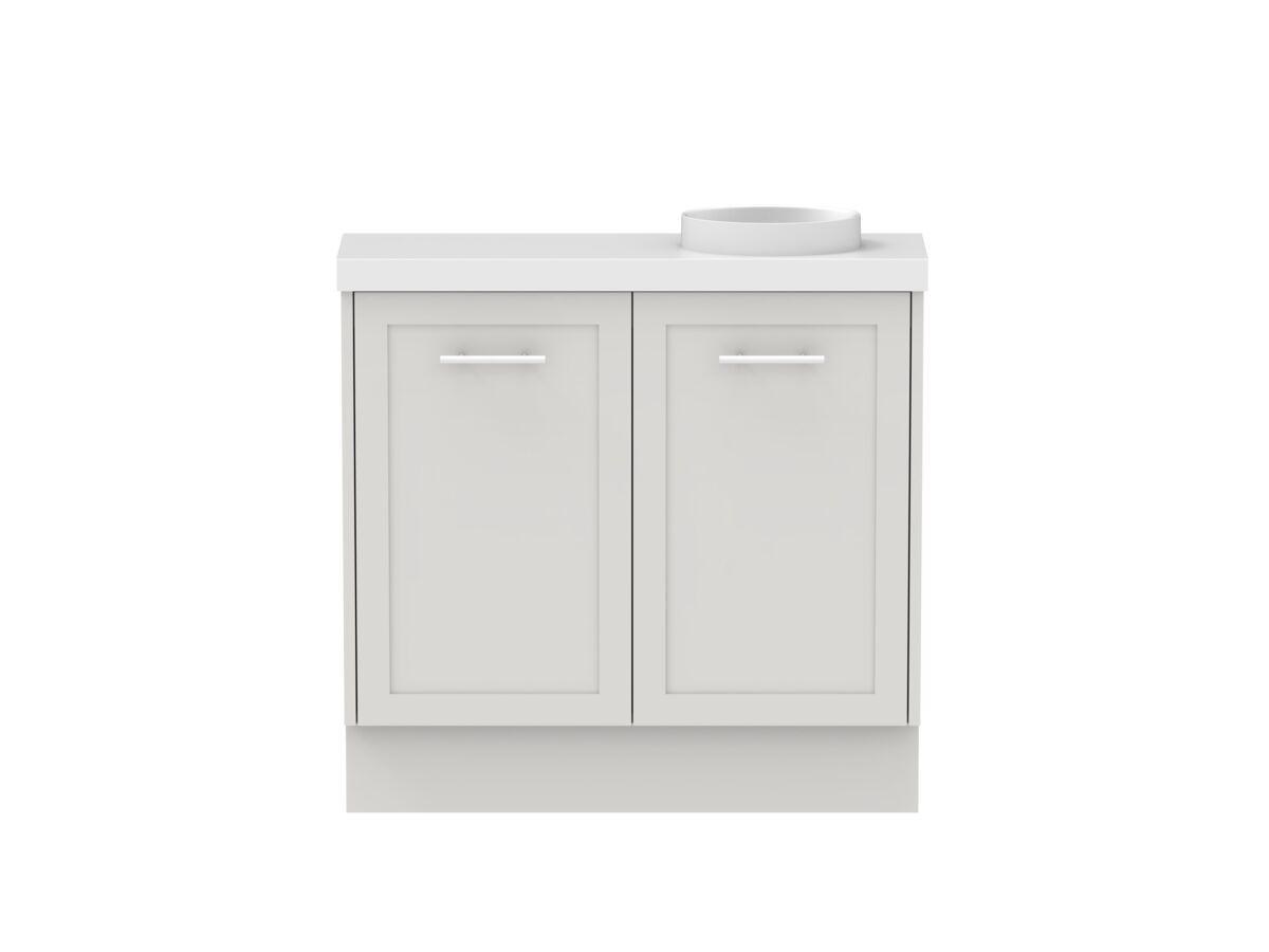 Hero - Kado Lux Petite Vanity Unit Floor Mount 900mm Right Bowl 50mm Top (Basin Included)