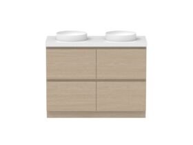 Hero - Posh Domaine All-Drawer Twin 1200mm Floor Mounted Vanity Unit Double Bowl 50mm Top