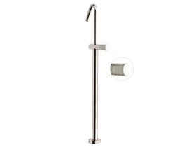 Sussex Pure Floor Mounted Bath Mixer Tap with Cirque Textured Handle Chrome