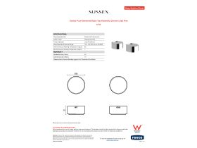 Specification Sheet - Sussex Pure Elemental Basin Top Assembly Chrome Lead Free