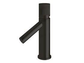 Sussex Pure Basin Mixer Tap with Linear Textured Handle PVD Matte Black (6 Star)