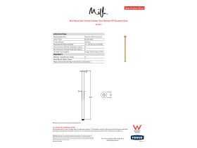 Specification Sheet - Milli Mood Edit Vertical Shower Arm 500mm PVD Brushed Gold