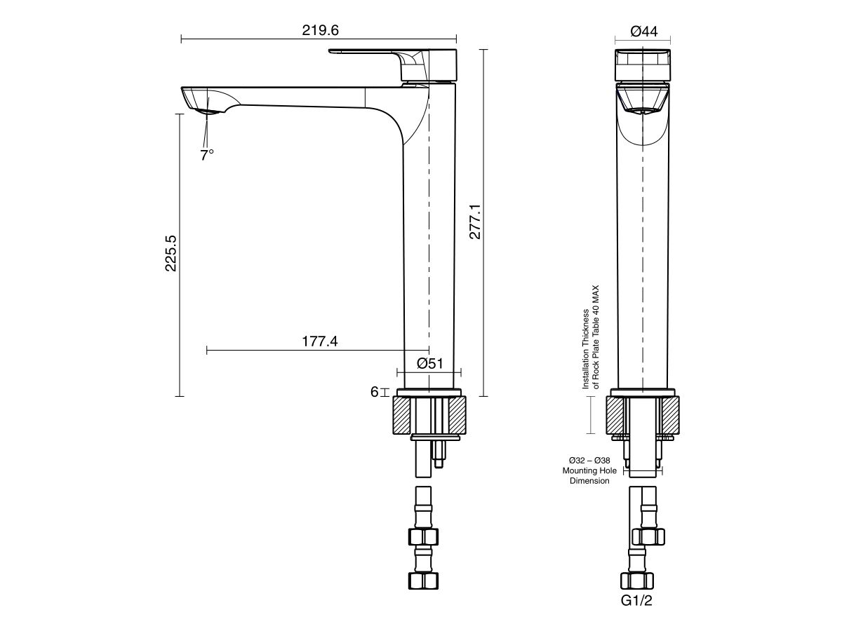 Milli Trace Extended Basin Mixer