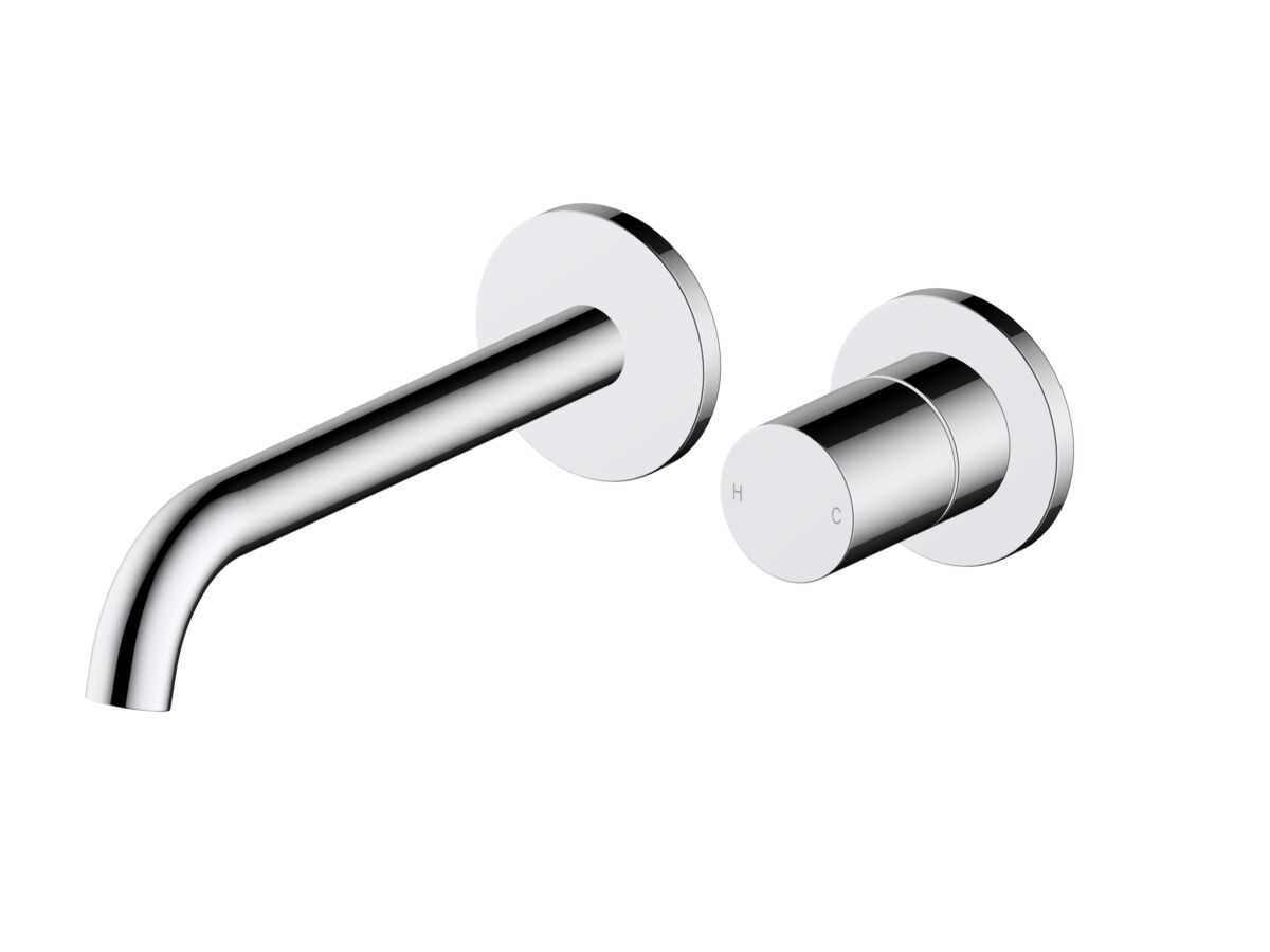 Hero - Mizu Drift Dial Wall Basin / Bath Mixer Tap Set 2-Piece Cover Plate Kit Chrome (6 Star) Lead Free