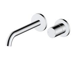 Hero - Mizu Drift Dial Wall Basin / Bath Mixer Tap Set 2-Piece Cover Plate Kit Chrome (6 Star) Lead Free