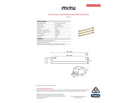 Specification Sheet - Mizu Drift Heated Towel Rail 630mm (Triple Pack) Brushed Brass