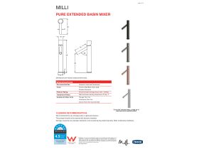 Technical Guide - Milli Pure Extended Basin Mixer Brushed Gunmetal (6 Star)