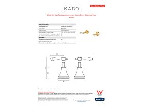 Specification Sheet - Kado Era Wall Top Assemblies Lever Handle Brass Gold Lead Free