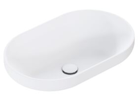 Hero - Omvivo Venice 600mm Semi Inset Basin Solid Surface White