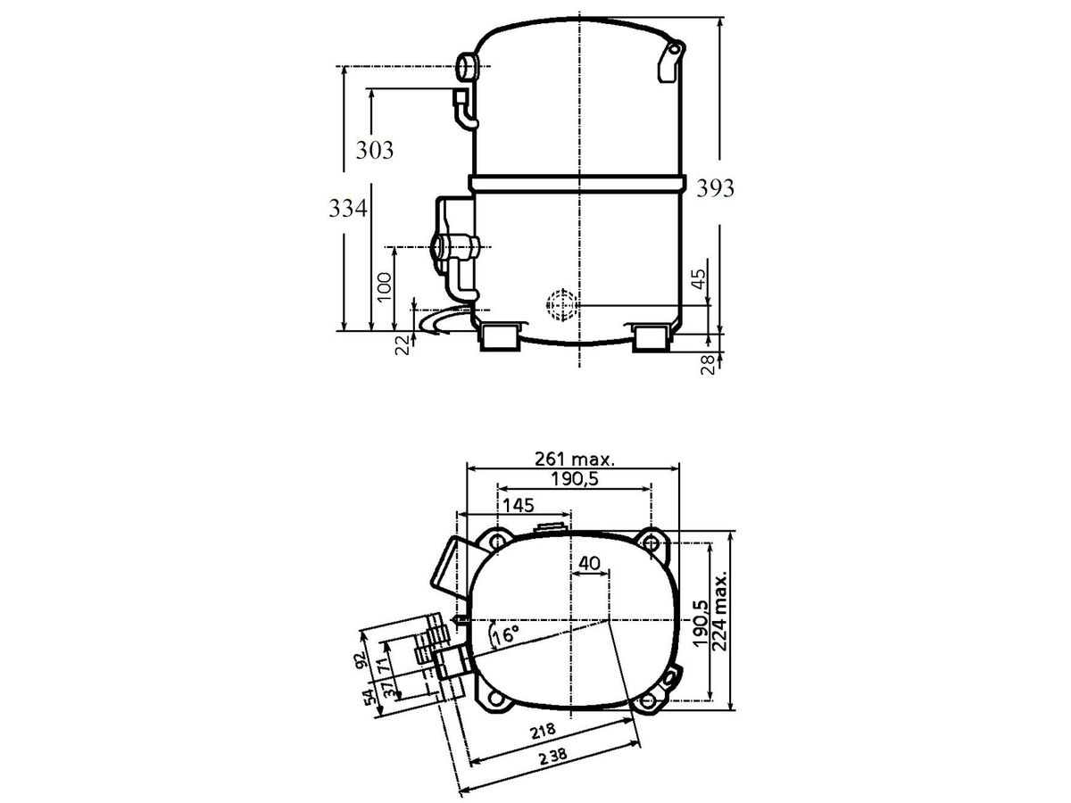 Tecumseh Compressor 6hp R22 MHBP TAG4568T V