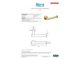 Specification Sheet - Roca Ona Toilet Roll Holder Brushed Brass