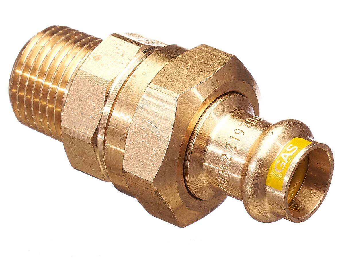 >B< Press Gas Male Union 15mm x 1/2" BSP