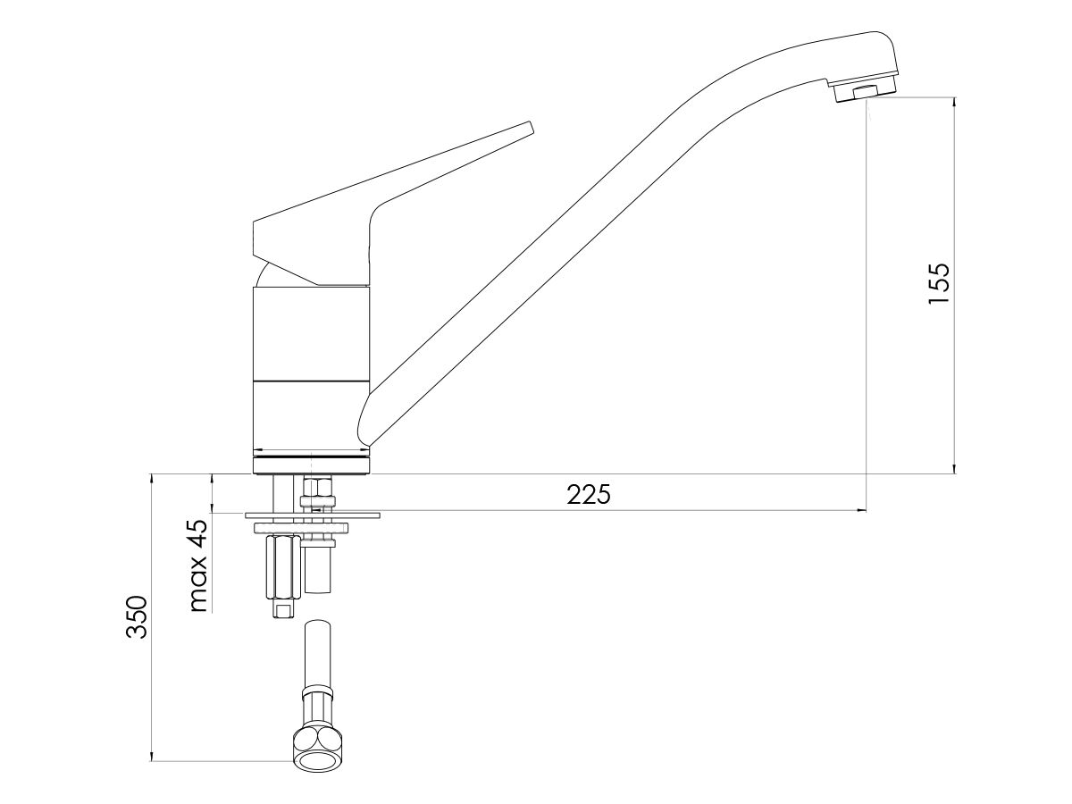 Posh Solus MKII Standard Sink Mixer Chrome (4 Star)