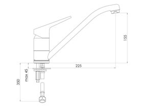 Posh Solus MKII Standard Sink Mixer Chrome (4 Star)