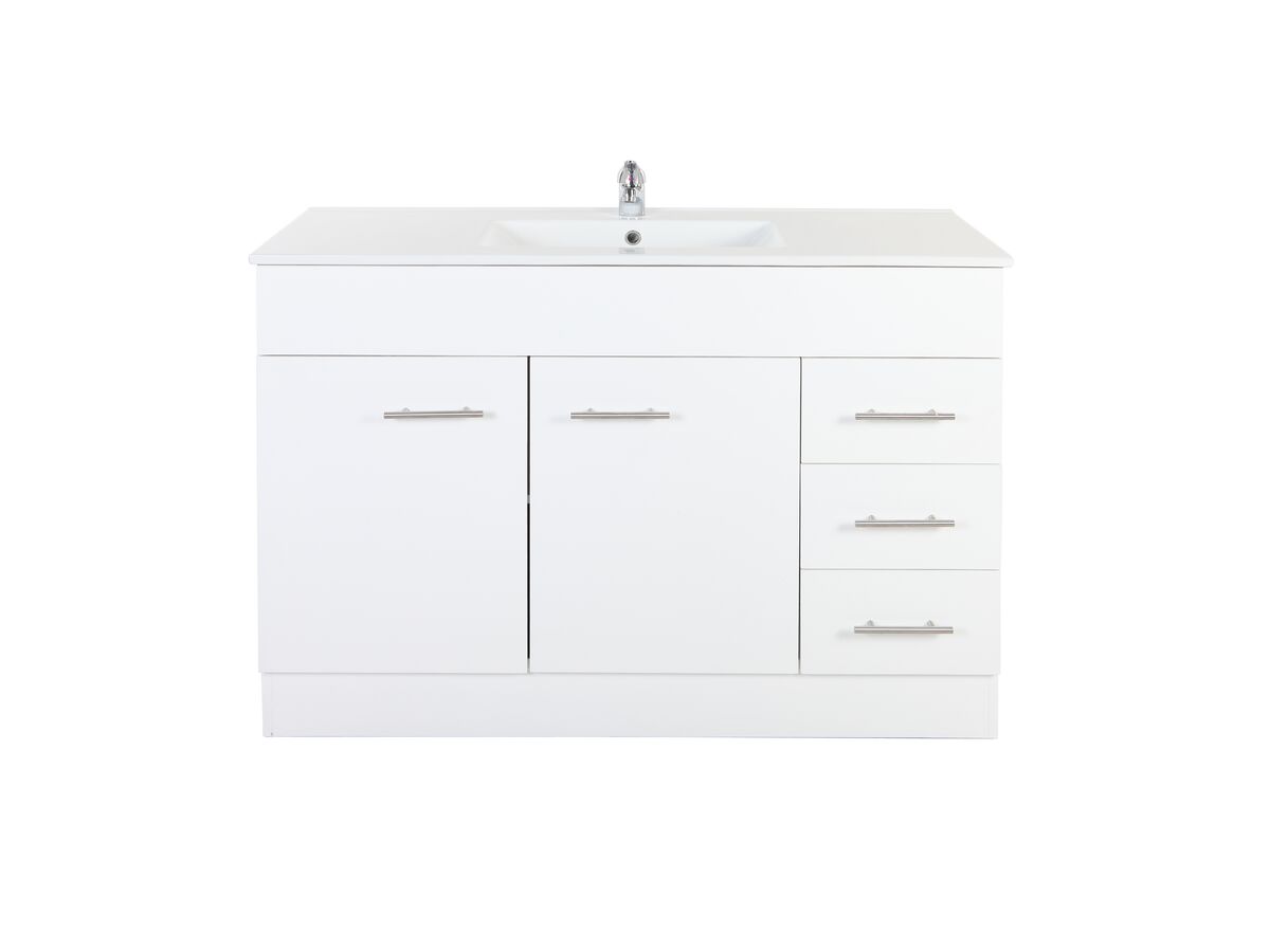 Posh Bristol MK2 1200mm Vanity Unit with Kick Centre Bowl 1 Taphole Right Hand Drawers
