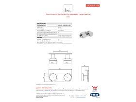 Specification Sheet - Faucet Strommen Vara Disc Wall Top Assembly Kit Chrome Lead Free