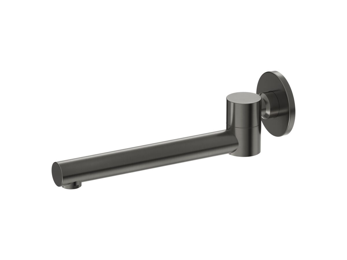 Mizu Drift Swivel Bath Outlet Straight Spout Brushed Gunmetal