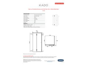 Specification Sheet - Kado Lux Frameless Enclosure with Wall Clips 1000 x 1000mm Matte Black