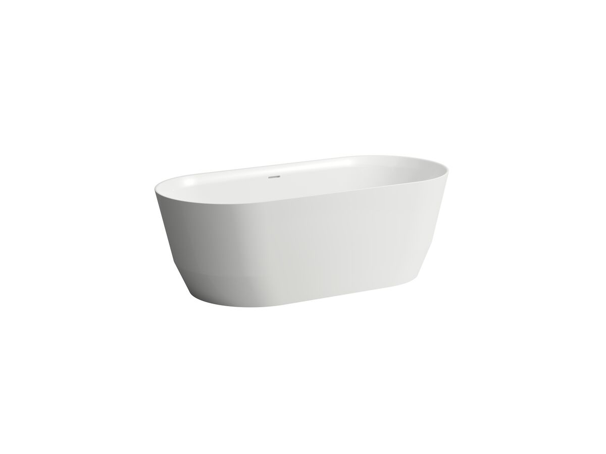 LAUFEN Pro Freestanding Bath with Overflow 1650x750 Plug and Waste