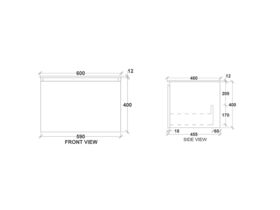Kado Arc Timber All Drawer 600 Vanity Corian 12mm Top